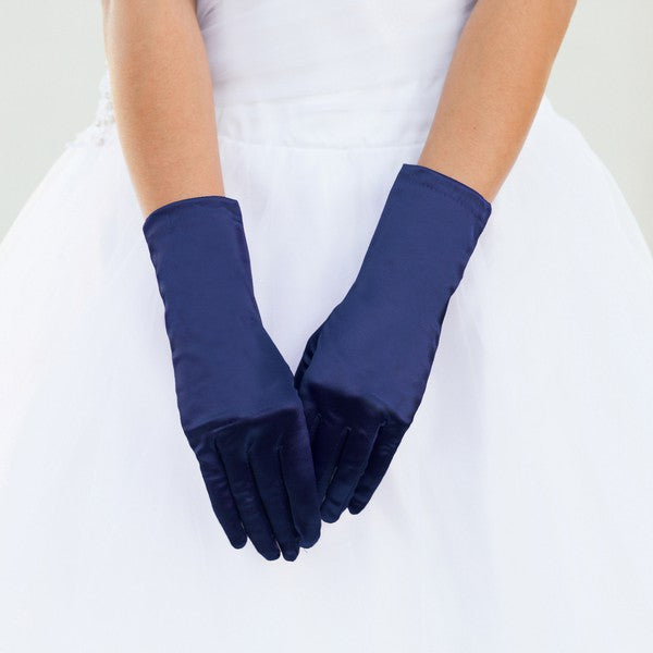 Short Satin Dressy Gloves