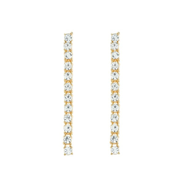 CRYSTAL RHINESTONE TENNIS DROP EARRING