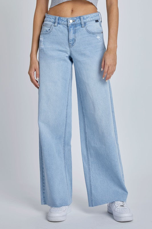 Low Rise Wide Leg Jeans