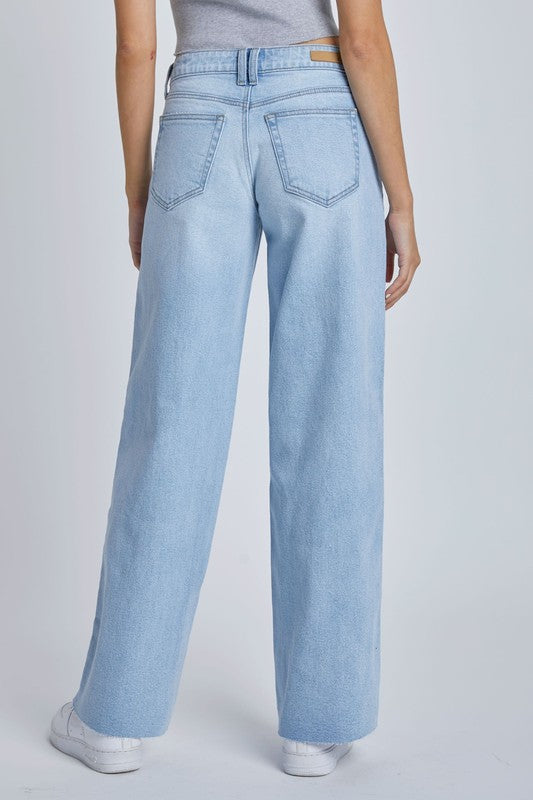 Low Rise Wide Leg Jeans