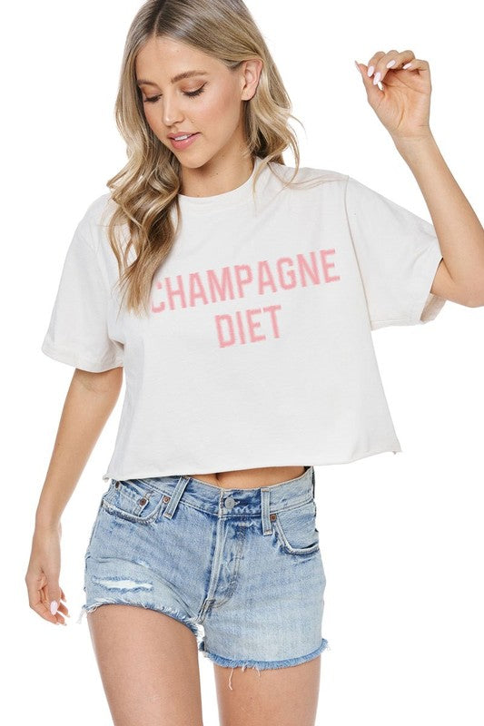Short Sleeve Graphic Crop Top