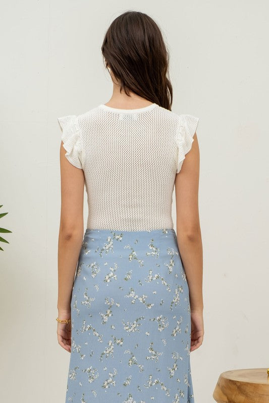 Ruffle Short Sleeve Top