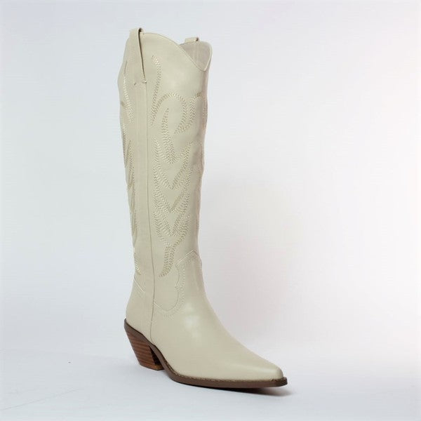 Air Rider Girl Womens Embroidery Western Cowboy Boot