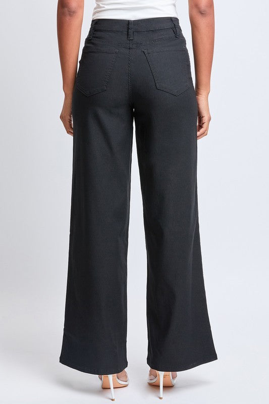 High Rise Ultra Stretch Wide Leg Jeans