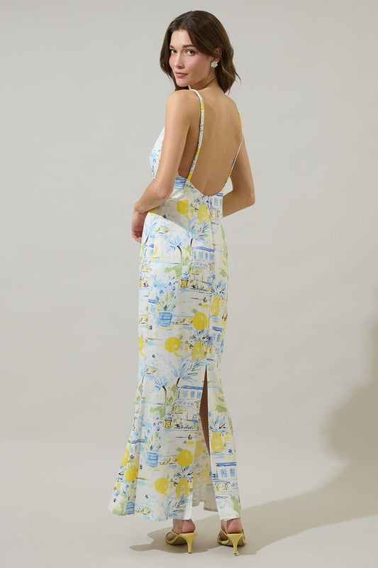 Sleeveless Mizie Open Back Midi Dress