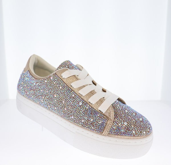 Dressy and Comfortable Rhinestone Sneakers