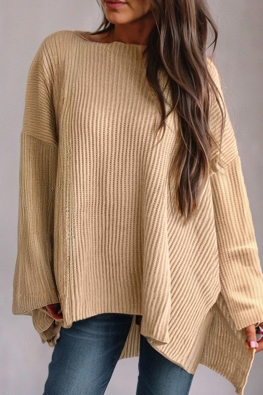 Long Sleeve Relaxed Fit Cozy Yet Classic Sweater
