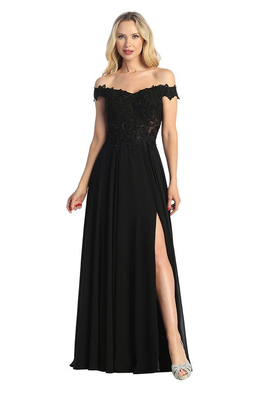 Sleeveless Lace and Sequin Bodice, Jersey A-Line Long Formal Dress with Embellished Train
