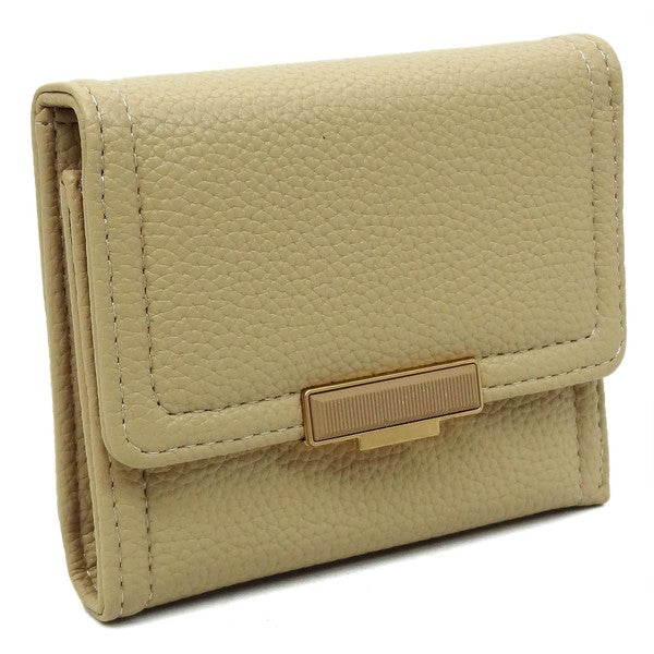 Fashion Tri Fold Wallet with Snap Closure