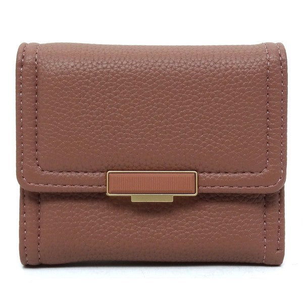 Fashion Tri Fold Wallet with Snap Closure