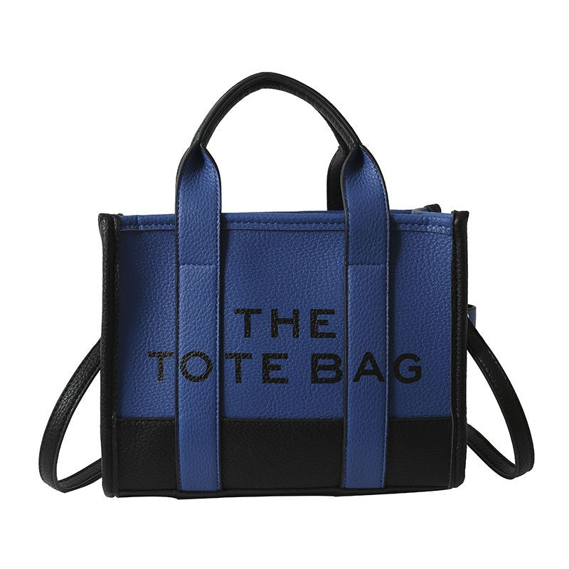 Large 2 PC Two Tone The Tote Bag With Shoulder Strap with Matching Wallet