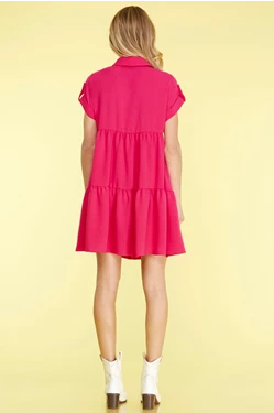 Short Sleeve Woven Dress