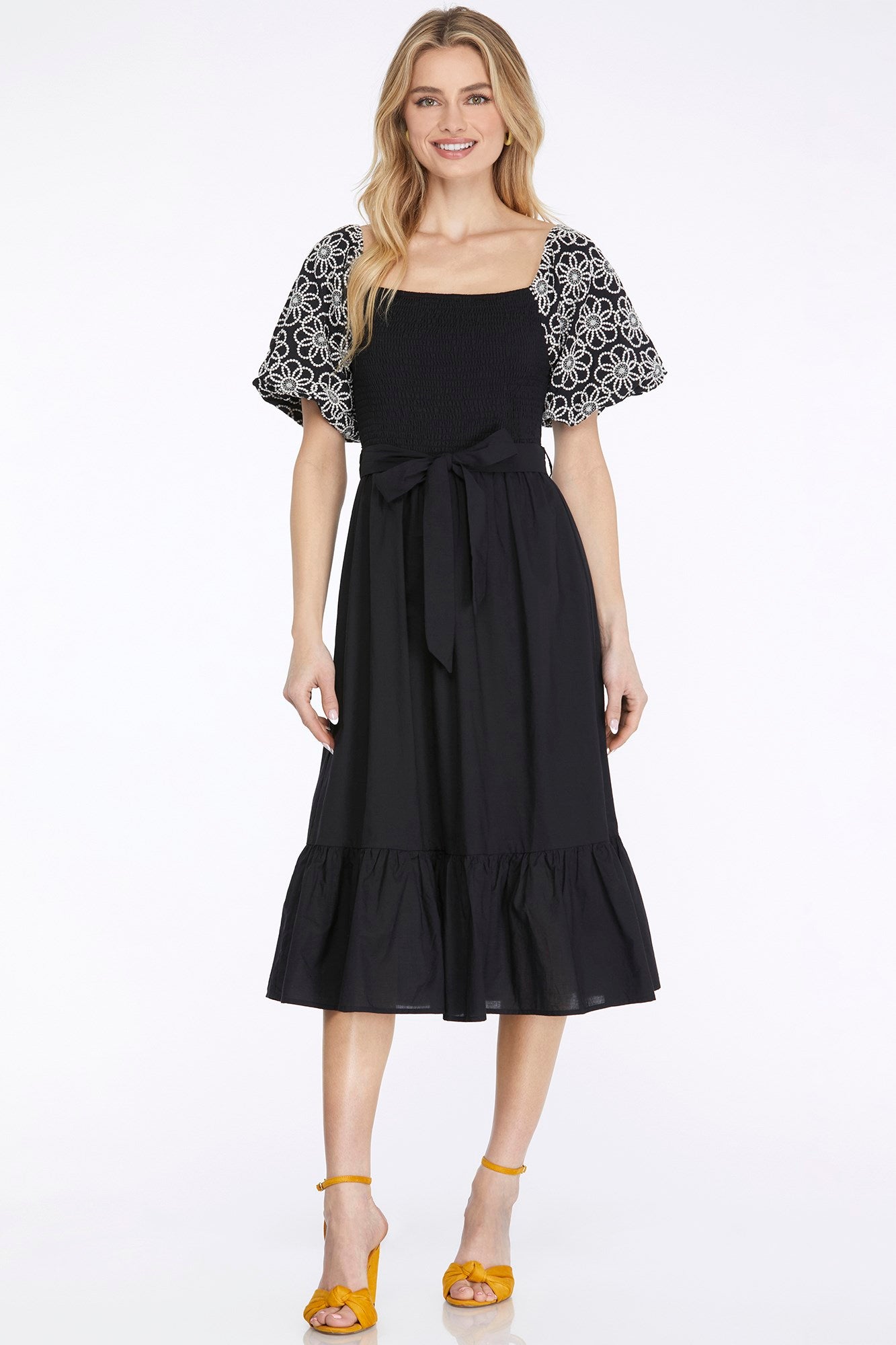 Short Sleeve Midi Dress