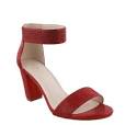 Dressy Low Heel Strappy Heel with Velcro Ankle Strap