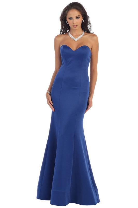 Strapless Sweetheart Long Fitted Mermaid Dress