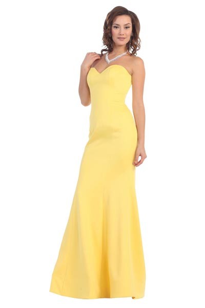 Strapless Sweetheart Long Fitted Mermaid Dress