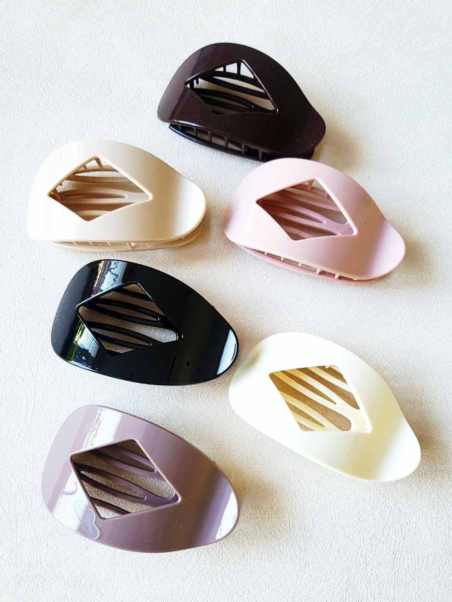 Diamond Shape Flat Hair Claw Clips