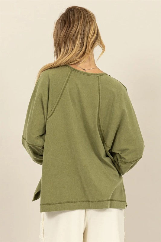 Long Sleeve Boyfriend Crew Neck Sweatshirt