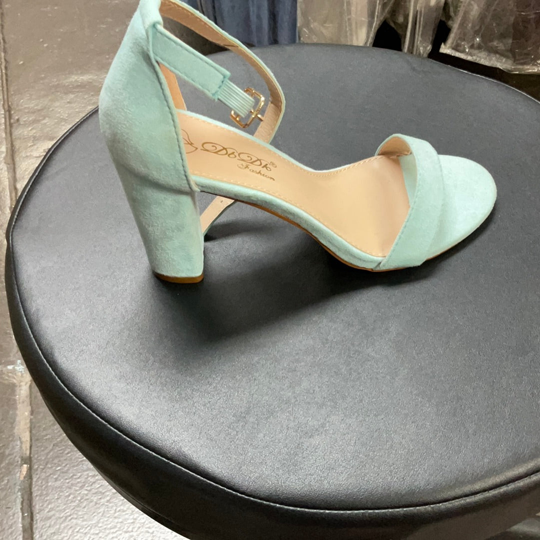 Sky Blue Ankle Strap Heels