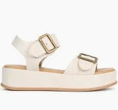 Small Platform Buckle Sandal with Ankle Strap