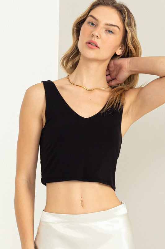 Double Layer Crop Tank Top