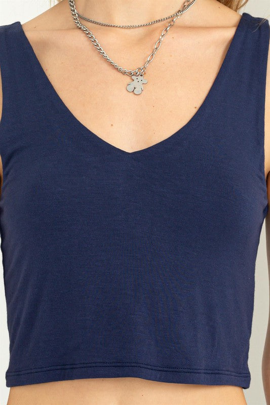 Double Layer Crop Tank Top
