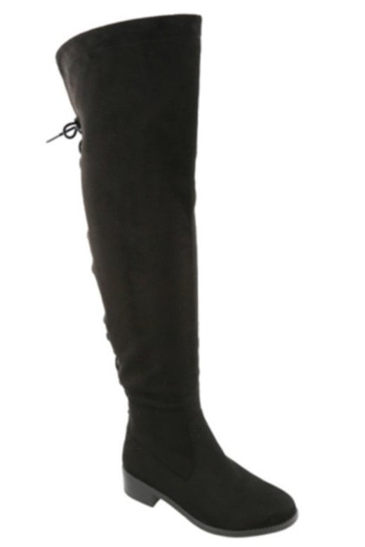 Over the Knee Full Zipper Suede Boots
