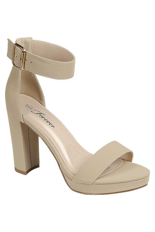 Open Toe Heel with Ankle Strap
