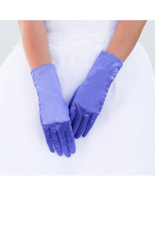 Short Satin Dressy Gloves