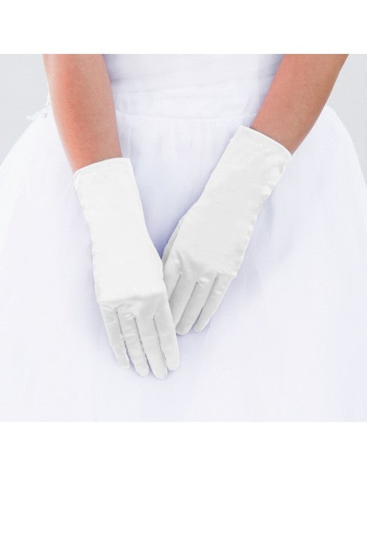 Short Satin Dressy Gloves