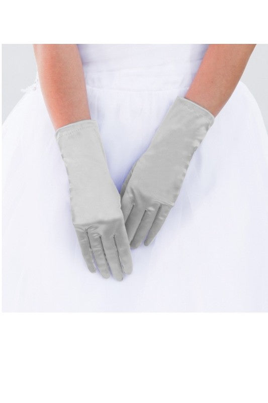 Short Satin Dressy Gloves