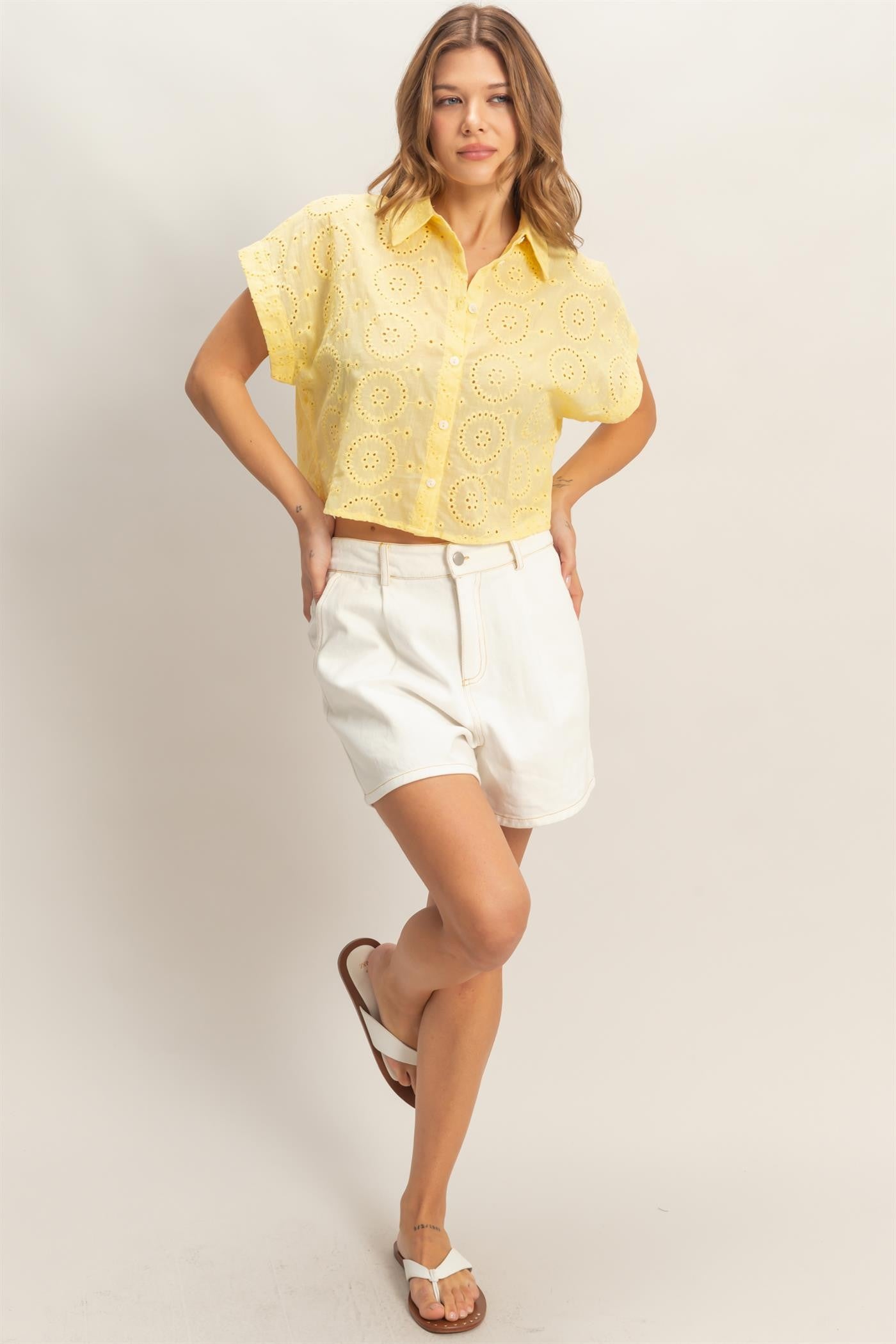 HIgh Rise Demin Shorts with Pockets