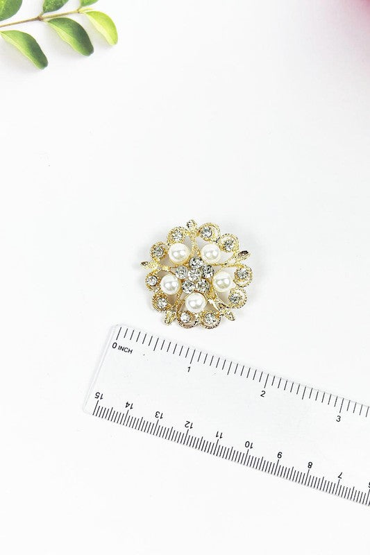 Small Rhinestone Cluster Brooch