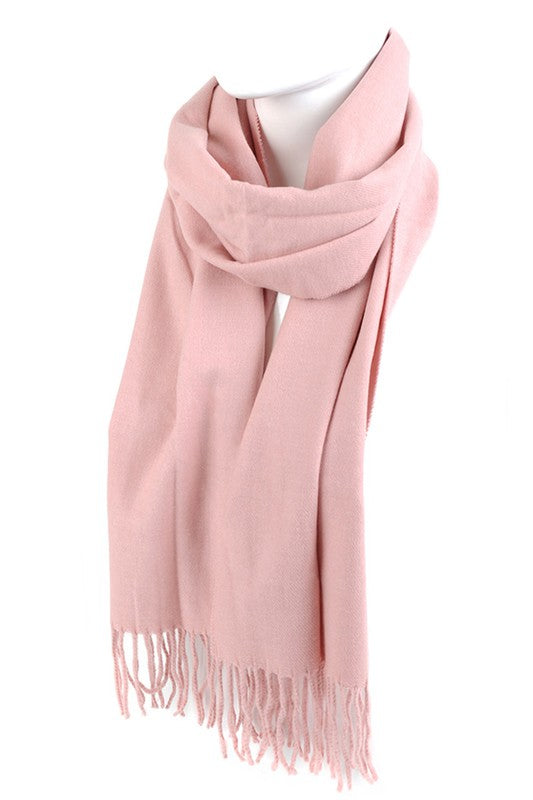 Unisex Solid Cashmere Scarf