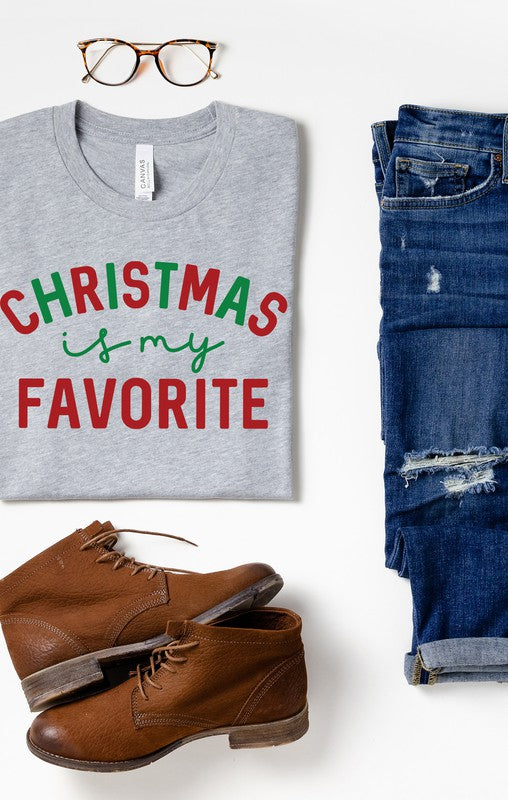 Long Sleeve Crew Neck Christmas Grafic T's