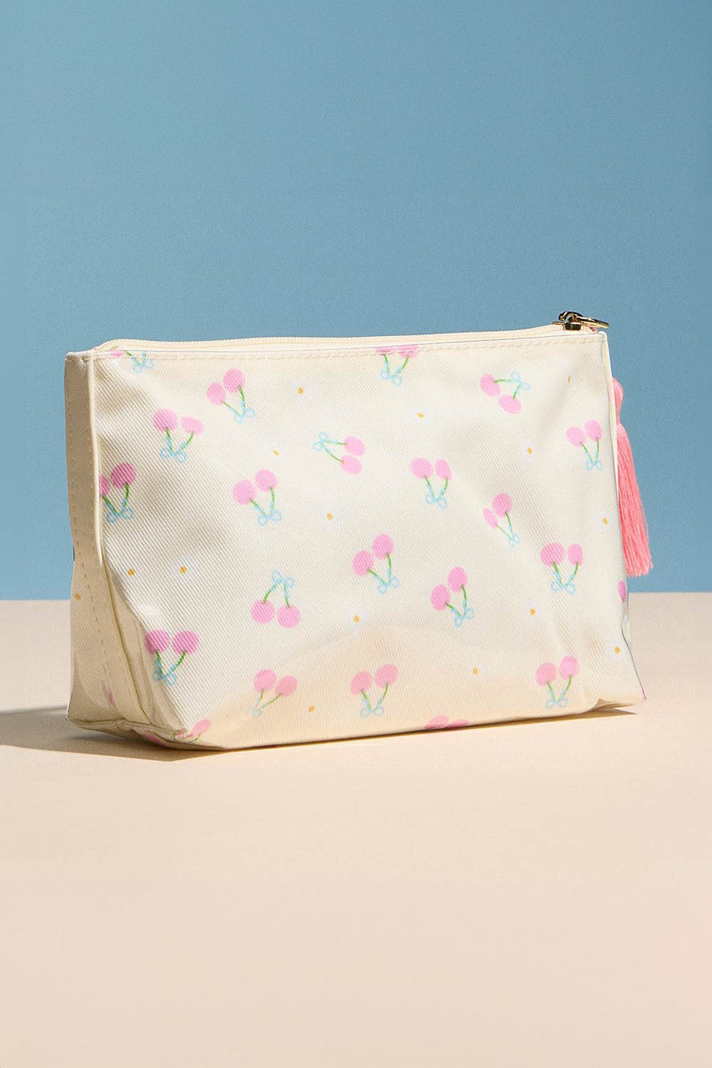 Cherry Tassel Multi Purpose Portable Cosmetic Bag