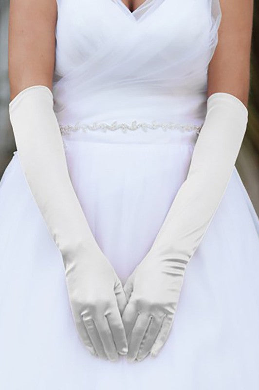 Long Satin Gloves