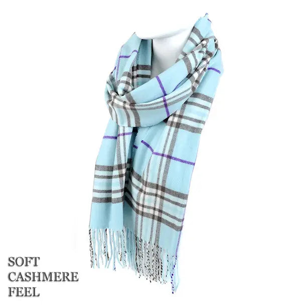 Plaid Cashmere Feel Winter Scarf