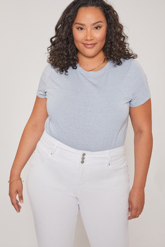 Curvy High Rise Skinny Stretch Denim Jeans