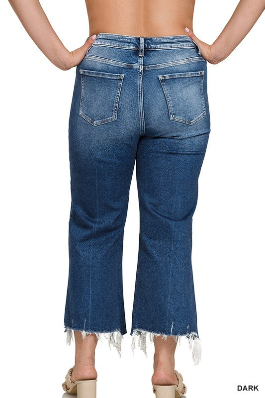 Curvy Mid Rise Straight Leg He Denim Jeans