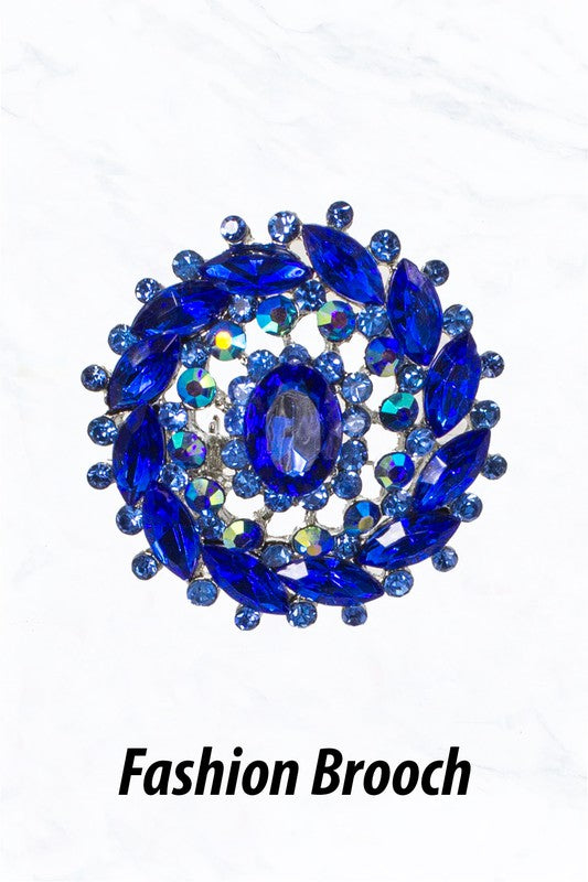 Small Rhinestone Cluster Brooch