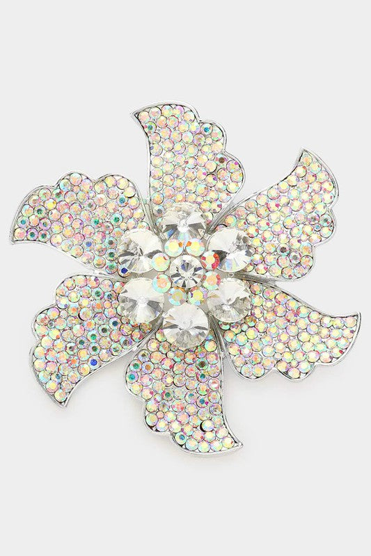 Large Rhinestone Fashion Brooch