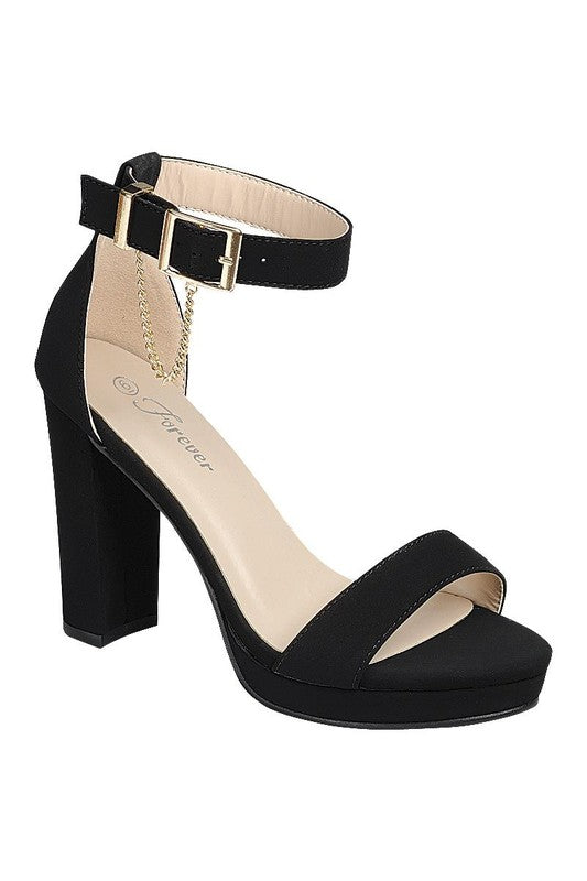 Open Toe Heel with Ankle Strap