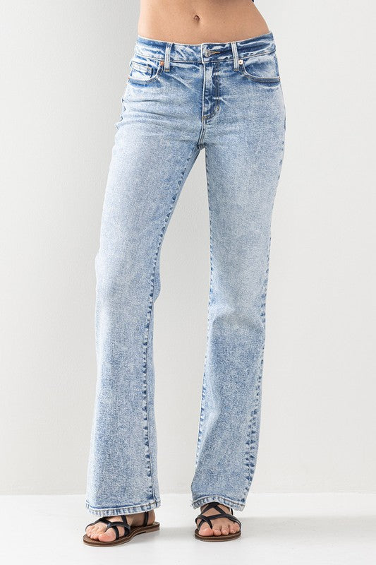 Mid Rise Comfort Stretch Boot Cut Jeans