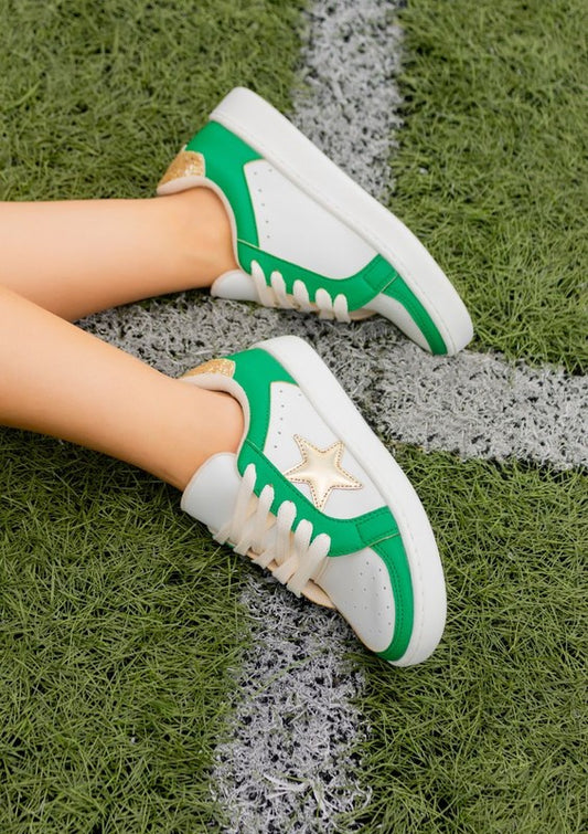 Lace-Up Style Star Sneaker with Round Toe.