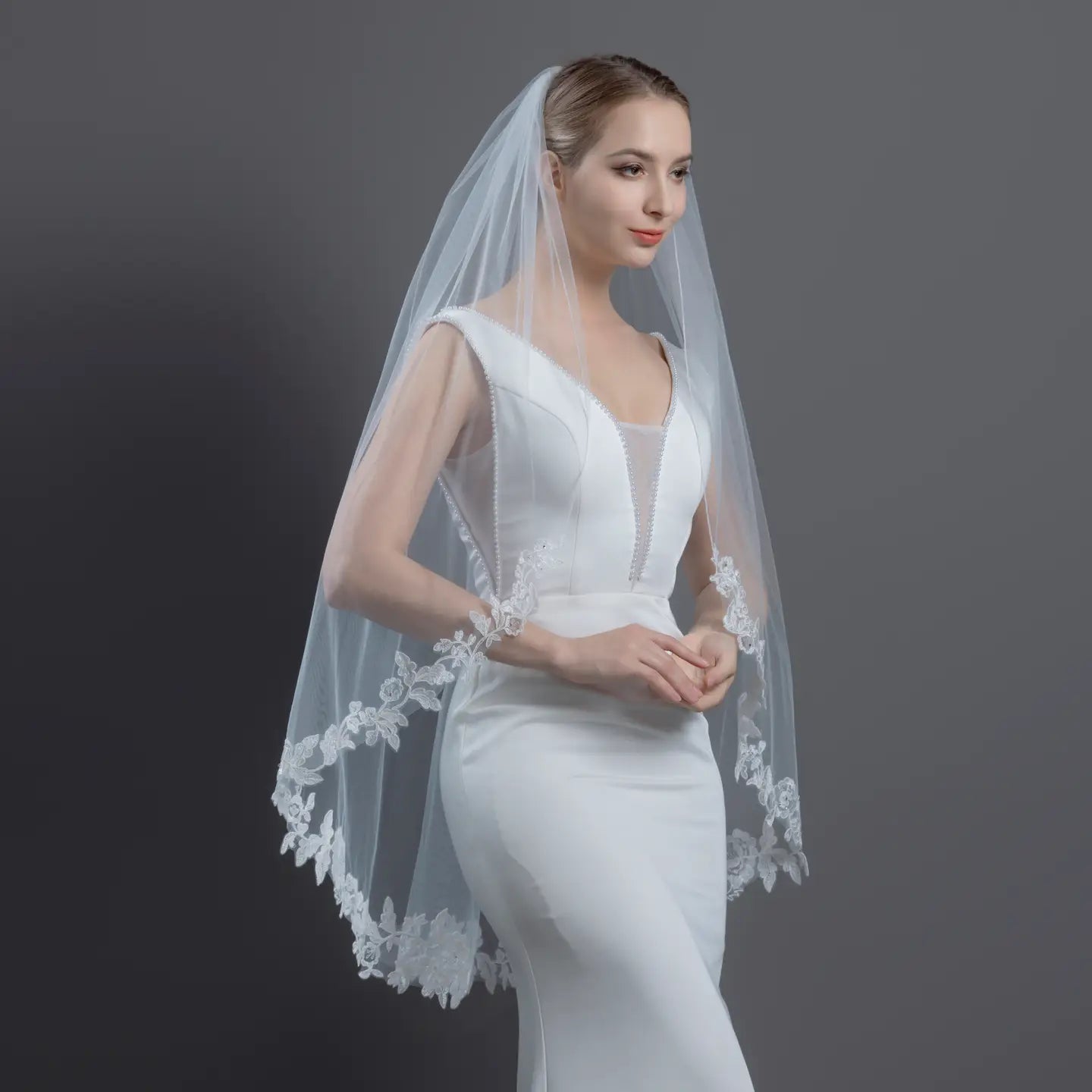 Floral Embroidered Lace Bridal