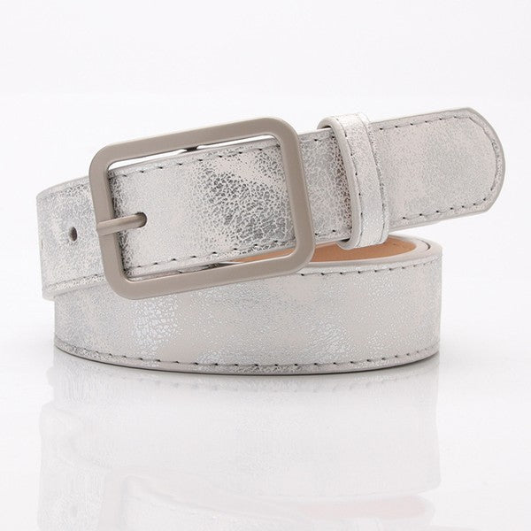 Shiny Alloy Buckle Belt