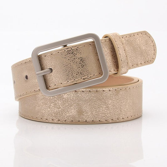 Shiny Alloy Buckle Belt