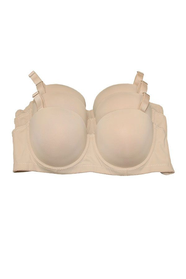 Thick Adjustable and Removable Strap Demi Underwire Bra with Light Padding