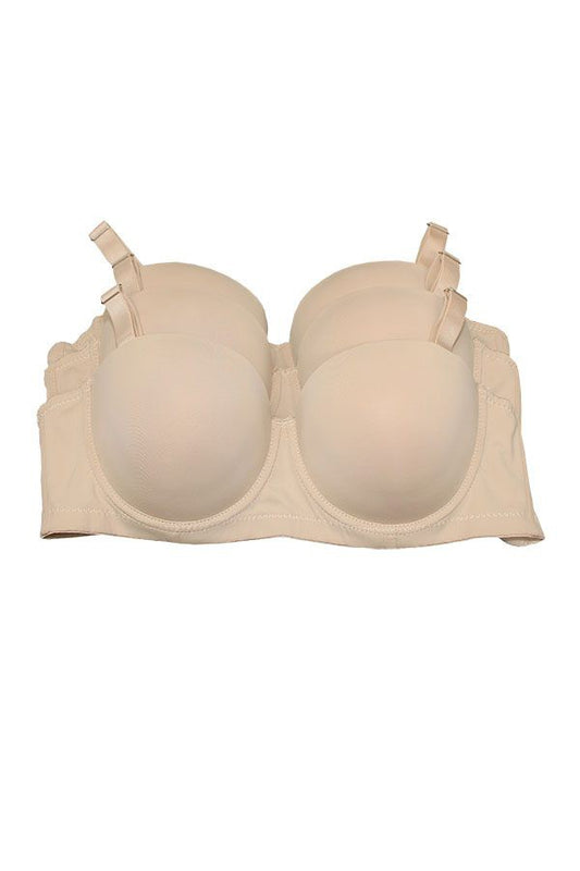Thick Adjustable and Removable Strap Demi Underwire Bra with Light Padding